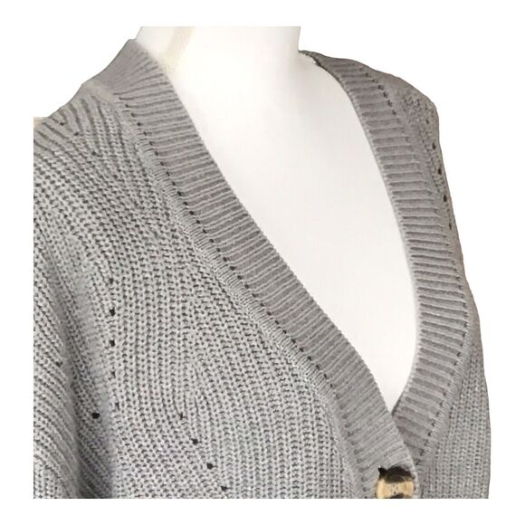 Cloth By Design Women’s XS Gray Button Front Knit Cardigan Sweater NWOT - Picture 5 of 13